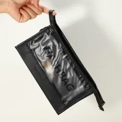 Unique Bargains Clear Letter Makeup Bags 1 Pc