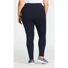 Women's Plus Size Pima High Rise Legging Navy - average | AVENUE