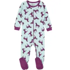 Leveret Matching Family Pajamas Unicorn Purple Print