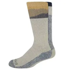 Dickies Men's Heavyweight Charcoal Brushed Thermal Crew Socks 2pk - Khaki 6-12