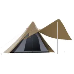 Cesicia 15.4'x15.4'x8.5' Waterproof Camping Tent with Porch Area, Floor and Carry Bag, for 2-3 Person Outdoor Camping