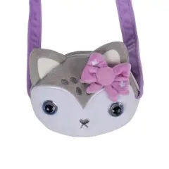 Adora Be Bright Purse for Little Girls - Stuffed Animal Wolf Design - Eyes Light Up