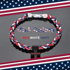 Baseball Necklaces for Boys, Baseball Necklace Three-Braid Rope Tornado Cross Necklace Sports Titanium Necklace Baseball Rope Necklace