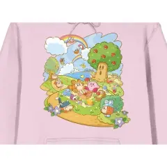Kirby Whispy Woods Picnic Long Sleeve Cradle Pink Men's Hooded Sweatshirt