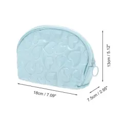 Unique Bargains Shell Shape Heart Makeup Bag 1 Pc