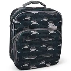 Bentology Lunch Box for Kids - Girls and Boys Insulated Lunchbox Bag Tote - Fits Bento Boxes - Sharks