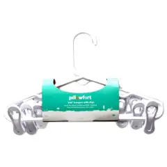 3 pk White Kids' Hanger with Clips - Pillowfort&trade;