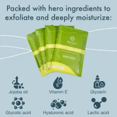 Blue Oasis Foot Peeling Mask - Exfoliating Foot Mask for Dry Cracked Feet, Avocado Cracked Heel Treatment, Moisturizing Foot Peel Mask, Luxury Foot