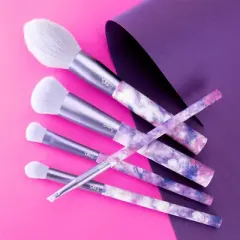 MODA Brush Tie Dye 5pc Makeup Brush Set, Includes Blush, Complexion, and Crease Makeup Brushes
