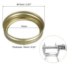 Unique Bargains Leak Proof Tinplate Canning Jar Rings Fits Storage Cover 48 Pcs