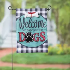 Evergreen Hope You Like Dogs Garden Burlap Flag- 12.5 x 18 Inches Outdoor Decor