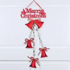 Collections Etc Merry Christmas Hanging Holiday Bells Wall Decoration