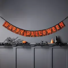 6' Happy Halloween with Tinsel Party Word Banner - Hyde and EEK! Boutique&trade;