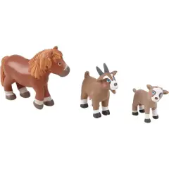 HABA Little Friends Petting Zoo with 3 Exclusive Farm Animal Figures