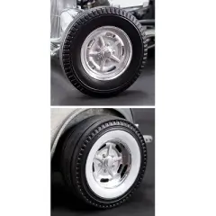 Chrome Salt Flat Wheel and Tire Set of 4 pieces from "1932 Ford 5 Window Hot Rod" 1/18 by Acme 1/18 by Acme