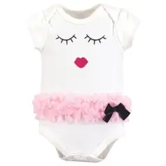 Little Treasure Baby Girl Cotton Bodysuits 3pk, Bows