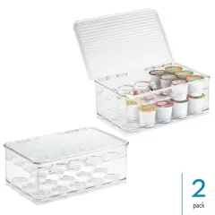 iDesign Stackable Coffee Pod Holder for K-Cup Pods - Set of 2 - Clear