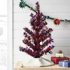 Christmas Metal Mini Tree Shiny Multicolor Tinsel - Wondershop&trade;
