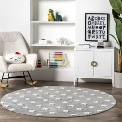nuLOOm Raised Stars Kids Machine Washable Area Rug