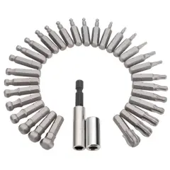 32 Piece 1/4-Ich Drive Ball Head Bit Set