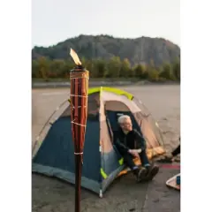 Tiki 4pk Royal Poly Bamboo Outdoor Torches Brown