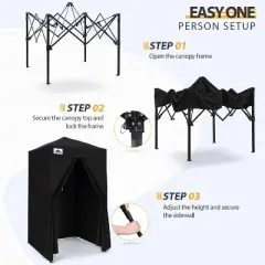 EAGLE PEAK 4x4 Pop Up Canopy, Flex Ultra Compact Portable Privacy Changing Room Photoshoots
