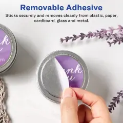 Avery Matte White Removable Round Labels with Sure Feed Technology, Print-to-the-Edge, 1.5" diameter