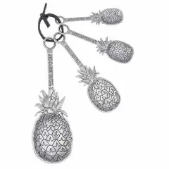 Ganz 4-Piece Zinc Alloy Measuring Spoon Set For Kitchen, Pineapples