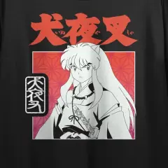 Inuyasha Black and Women's White Black Crop T-shirt