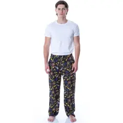 Marvel Men's X-Men Allover Classic Characters Loungewear Pajama Pants Black
