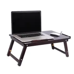 BirdRock Home Bamboo Laptop Lap Tray with Adjustable Legs - Walnut
