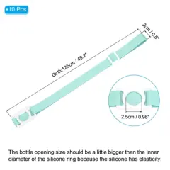 Unique Bargains Hiking Walking Outdoor Adjustable Shoulder Strap with Carrier Ring Water Bottle Lanyards 10 Pcs