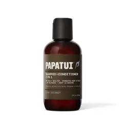 Papatui Men's Paraben-Free and Sulfate-Free Clean Hair and Scalp 2-in-1 Shampoo and Conditioner - Lush Coconut - Trial and Travel Size - 3 fl oz