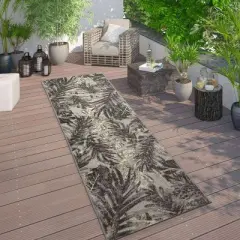 World Rug Gallery Floral Leaves Indoor/Outdoor Area Rug