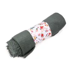 Unique Bargains Unisex Cotton Linen Soft Fashion Long Scarf Hijab Wrap Shawl Headwear Scarves
