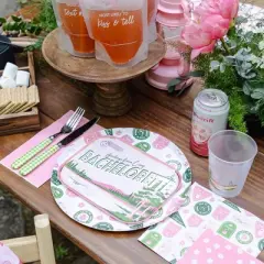Jollity & Co. - Camp Bachelorette Print Dinner Plates - Pack of 8 Paper Plates
