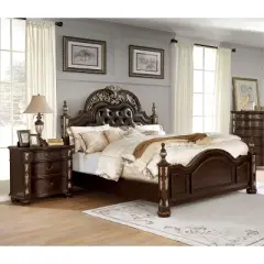 2pc Queen Mullberry Traditional Bedroom Set Brown Cherry/Espresso - HOMES: Inside + Out
