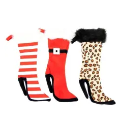 Plushible High Heeled Leopard Print Holiday Stocking