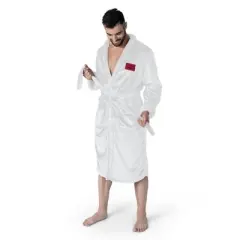 NCAA Arkansas Razorbacks White Out Silk Touch Robe Large/XLarge