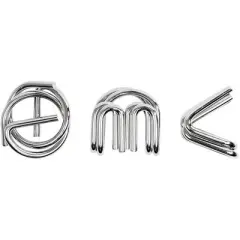 Professor Puzzle The Einstein Collection E=Mc2 Metal Brain Teaser Puzzle 3 Piece Set