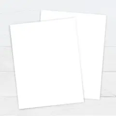 5pk 100 Sheets/Pack 67lb Cardstock 8.5"x11" White  - PrintWorks