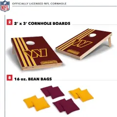 NFL Washington Commanders 2'x3' Wood Cornhole Set
