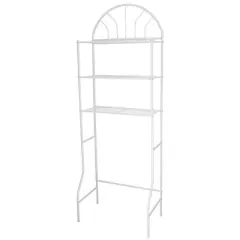 Home Basics 3 Shelf Steel Bathroom Space Saver, White