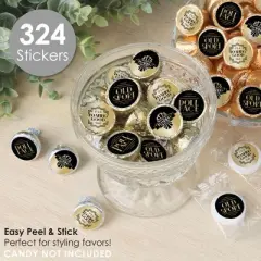 Big Dot of Happiness Roaring 20's - 1920s Art Deco Jazz Party Small Round Candy Stickers - Party Favor Labels - 324 Count