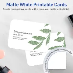 Avery 2-1/2" x 3-1/2" Rounded Corner Cards, Matte White, 60ct