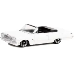 1963 Chevrolet Impala SS Convertible White "California Lowriders" Series 2 1/64 Diecast Model Car by Greenlight