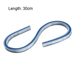 Unique Bargains Design Graphics Garment Design Flexible Plastic Metal Curve Ruler