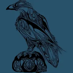 Men's Design By Humans Artistic Black Raven By katrinawold Tank Top