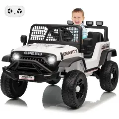 Garvee 12V Kids Electric Ride On Truck with Remote Control Ride On Toy for Toddler Boys & Girls Bluetooth Music Player LED Lights