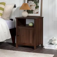 Georgia Single Door Storage Nightstand  - Saracina Home